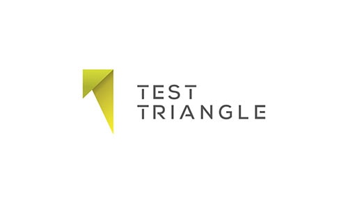 Logo de Test Triangle – texte clair
