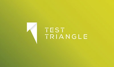 Logo de Test Triangle – texte sombre