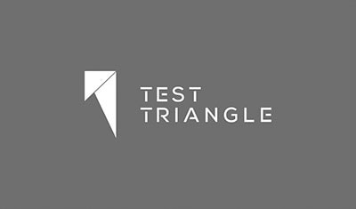 Logo de Test Triangle – version sur fond coloré