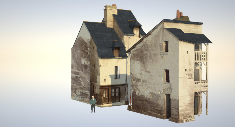 Modèle 3D de bâtiments rue de la Parcheminerie