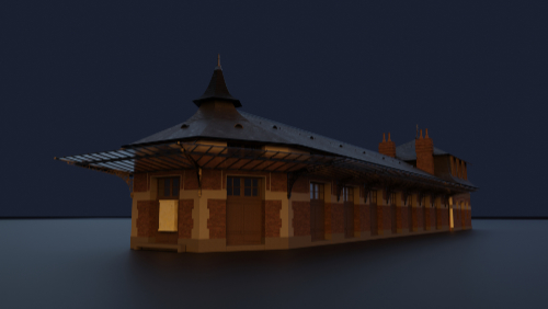 Modèle 3D de la gare de tramway